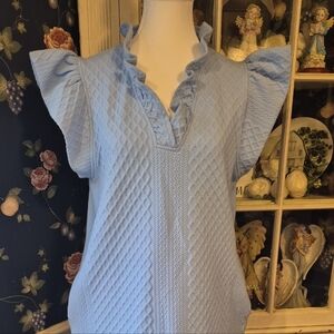Boutique Sky Blue Cable Knit Dress